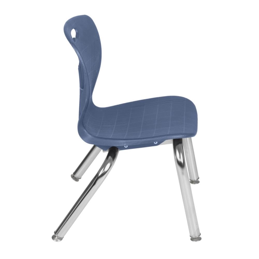 36" Square Mobile Table with 4 Blue Stack Chairs G480630