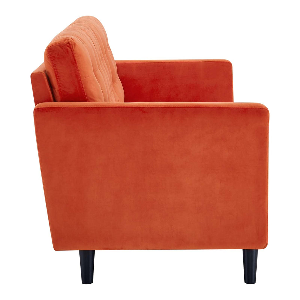 Orange Tufted Performance Velvet Sofa G174