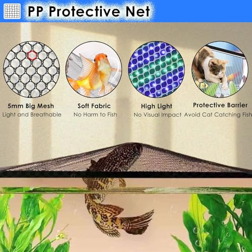 Aquarium Anti-Jump Net Cover (55.1" x 23.6") K1857