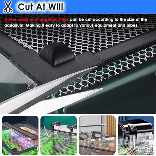Aquarium Anti-Jump Net Cover (55.1" x 23.6") K1857