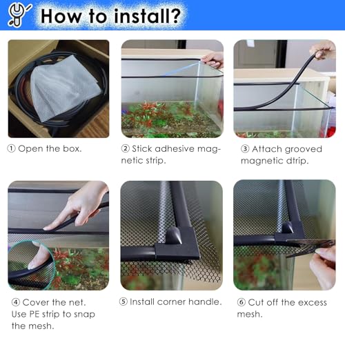 Aquarium Anti-Jump Net Cover (55.1" x 23.6") K1857