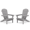 Wooden Folding Adirondack Chair Set of 2 Solid Cedar Y139