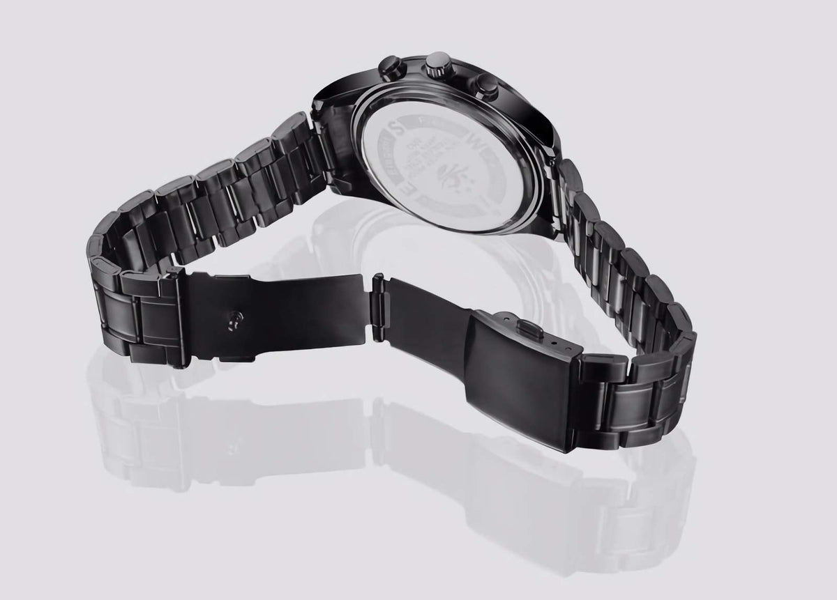40mm Analog Watch with Auto Date & Day Display, Stainless Steel, 30M Waterproof T535