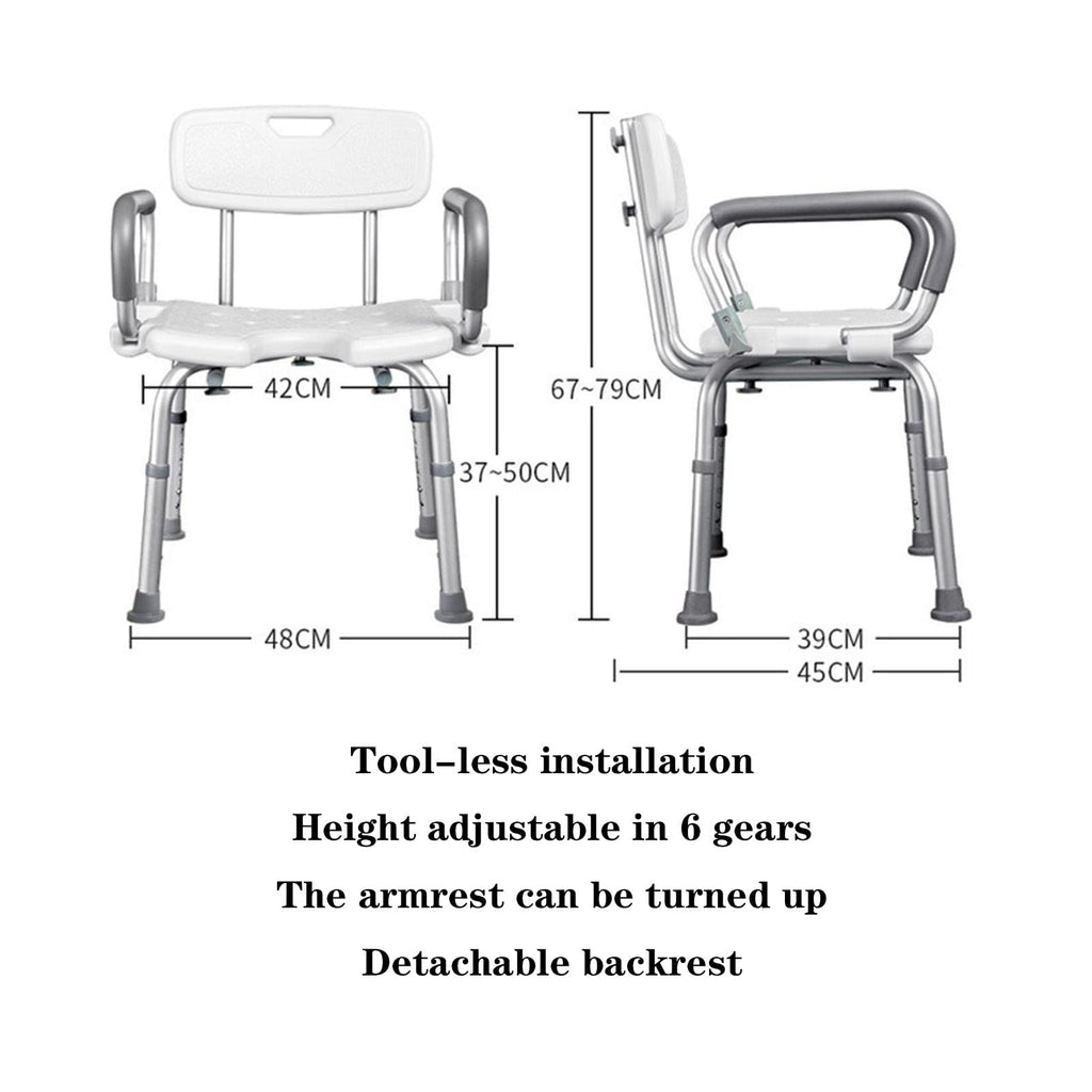 Padded Shower Chair with Arms and Back I799363