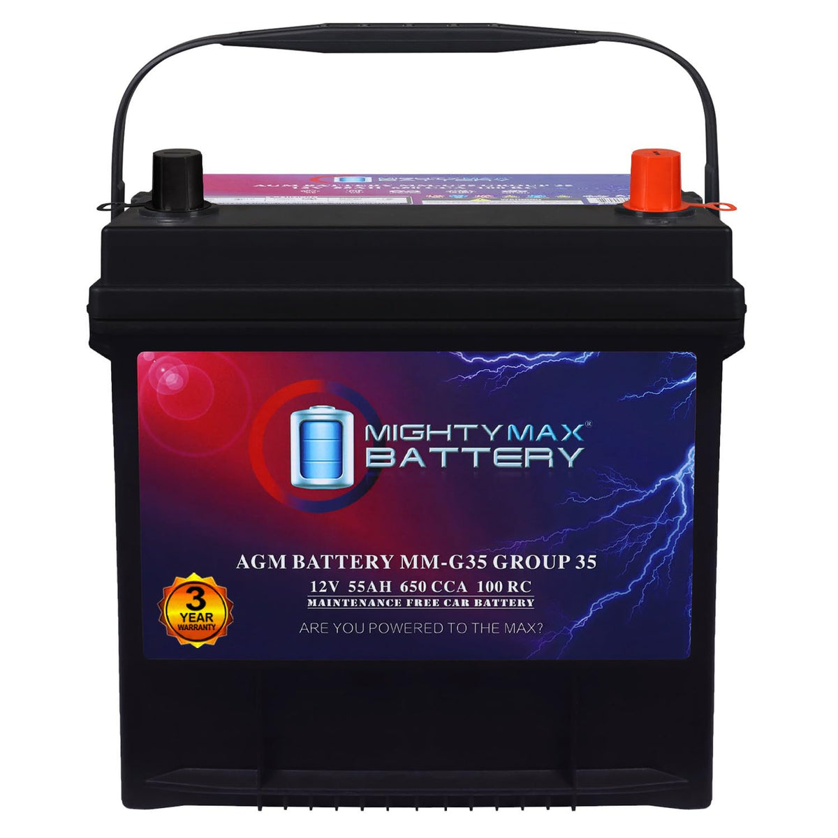12V 55Ah AGM Replacement Battery D179002