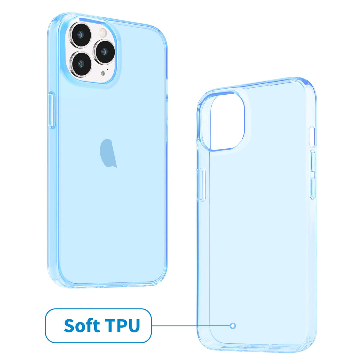 Clear Soft Shockproof Slim Thin Blue Phone Case P281802