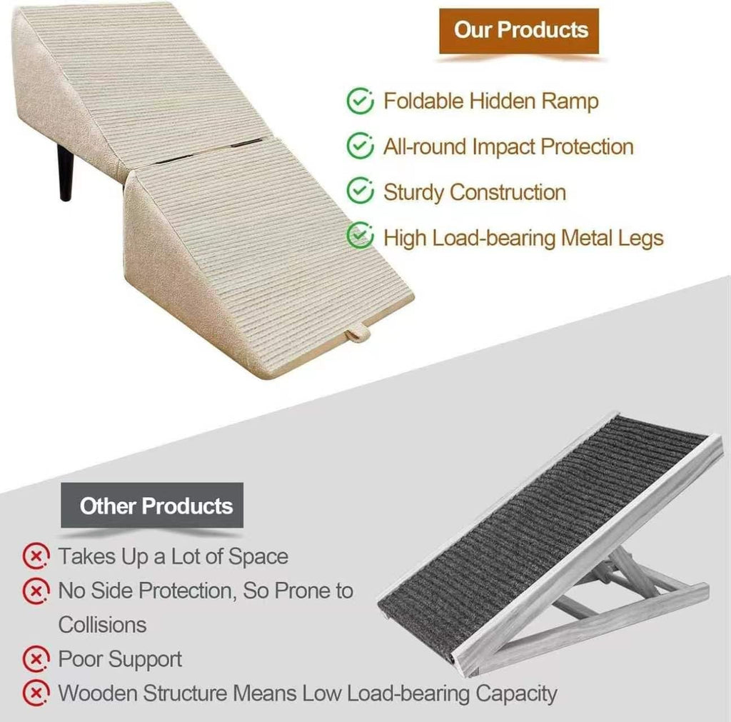 Foldable Dog Ramp Convertible Dog Steps Ottoman B6247