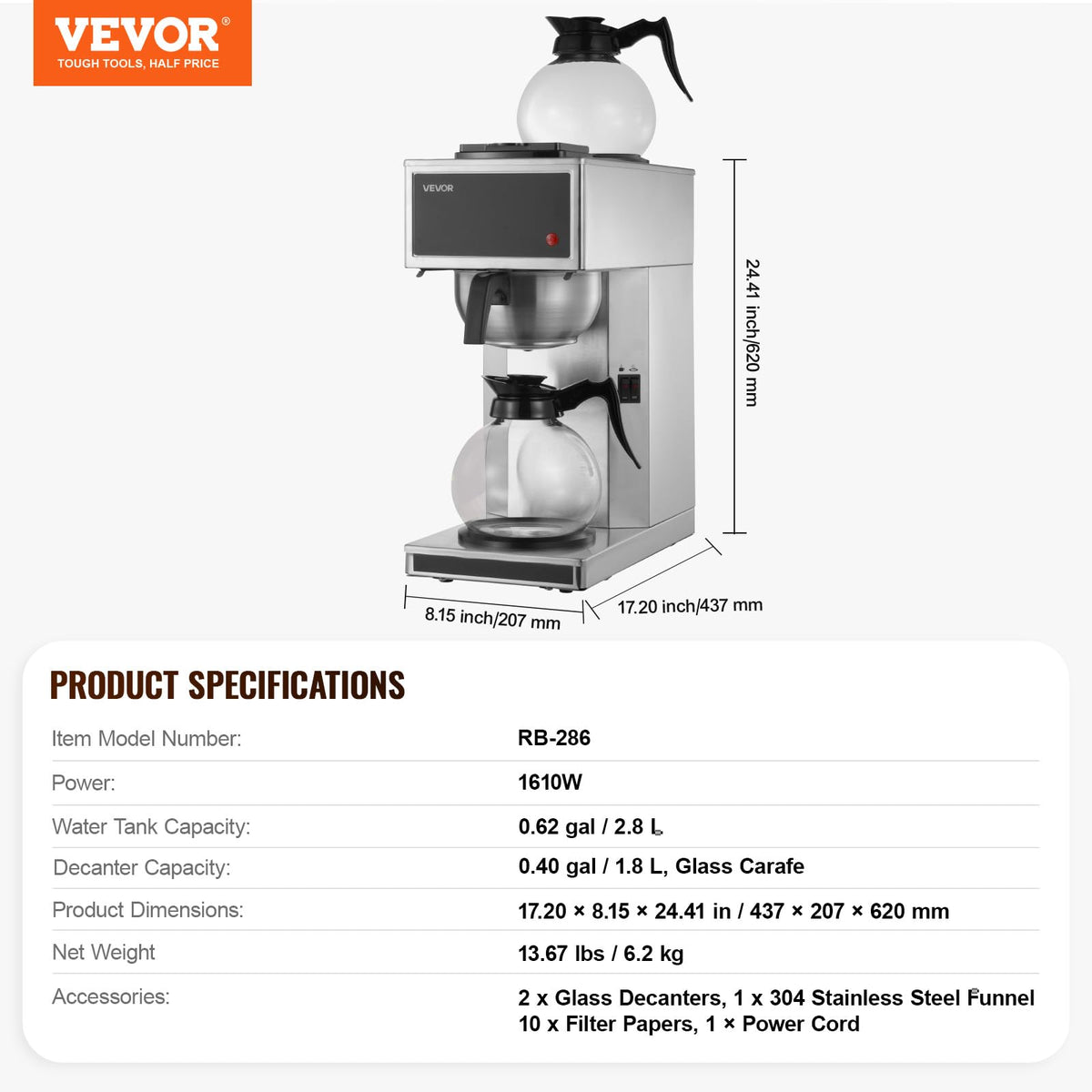 Commercial Drip Coffee Maker 12 Cups K779855