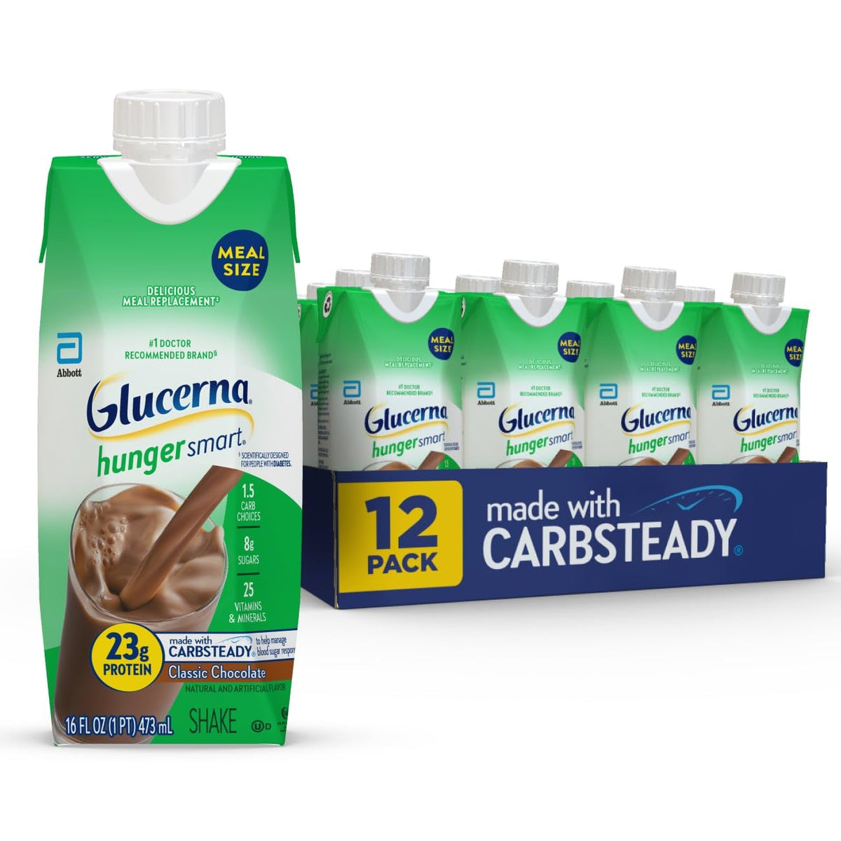 Classic Chocolate Diabetes Care Shake 23g Protein 12 Pack N320