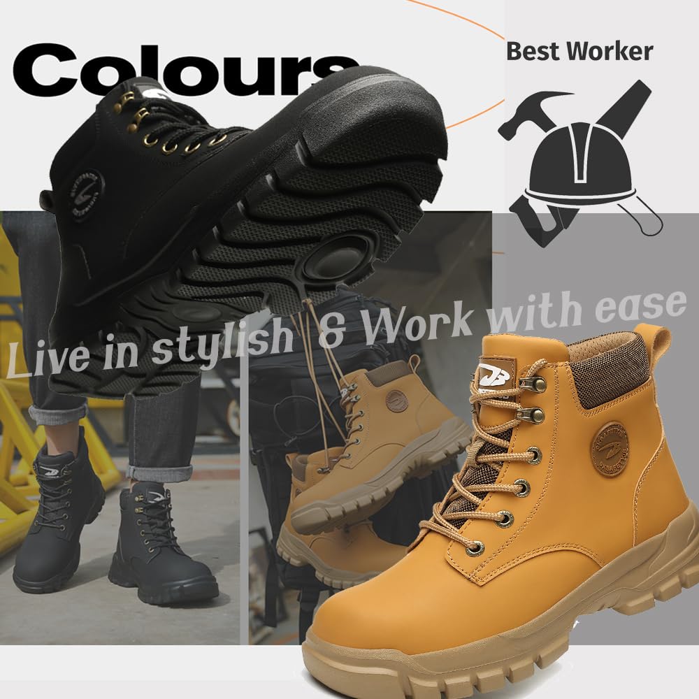 Waterproof Lightweight Steel Toe Safety Shoes B51779
