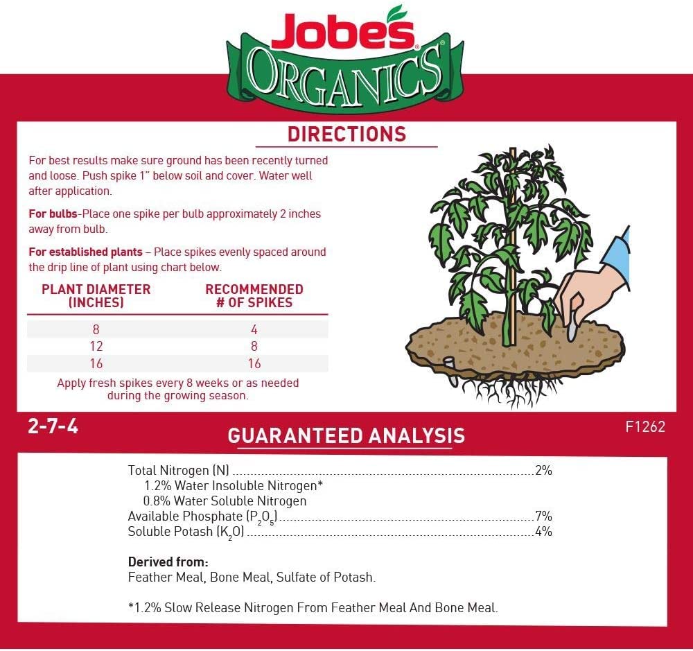 Organic Vegetable & Tomato Fertilizer Spikes, 50 Spikes C423879