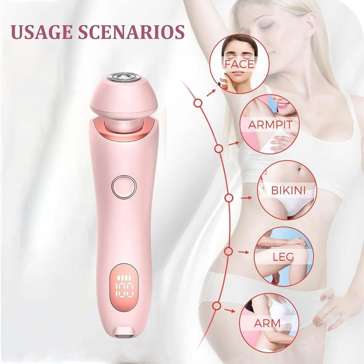 Blue Compact Facial Hair Removal Epilator L861234
