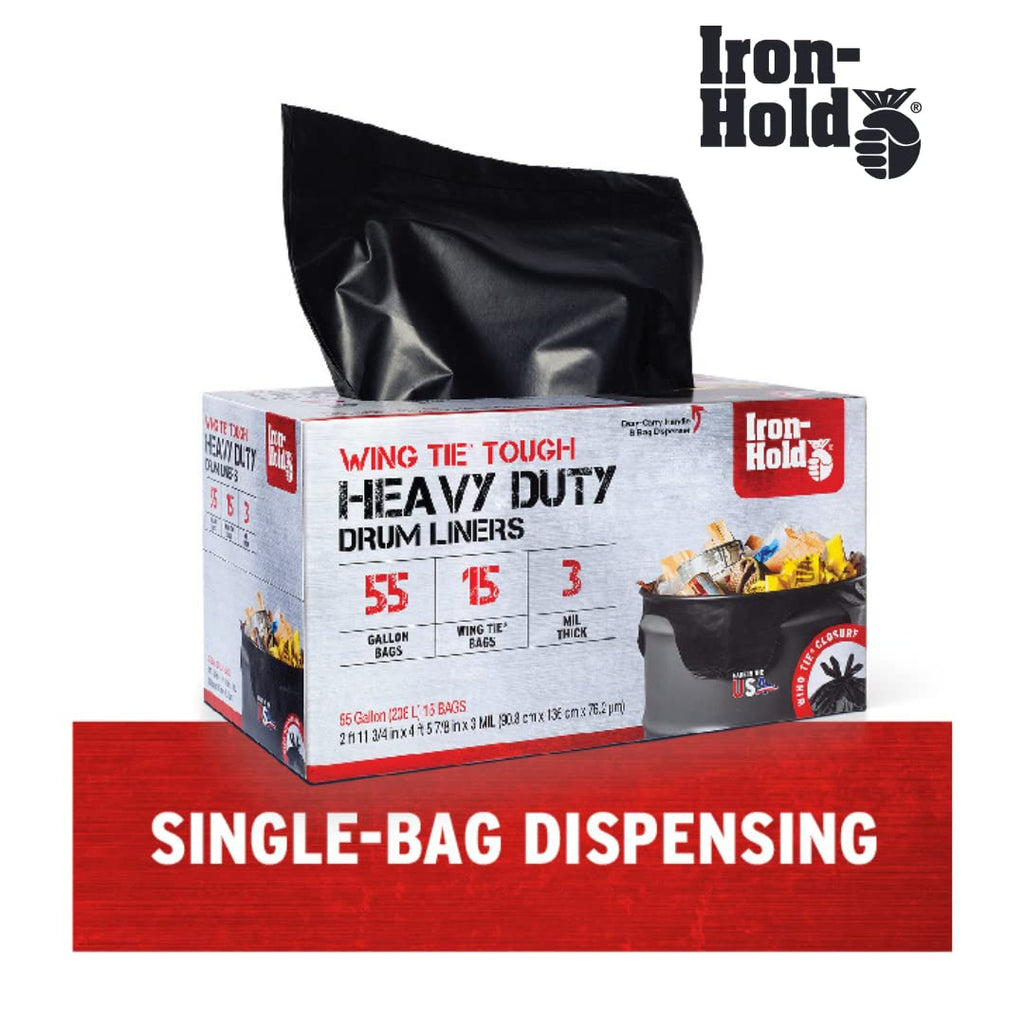 42 Gallon 20 Bags Black Heavy Duty Trash Bags L857