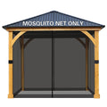 10' x 10' Black Gazebo Netting Screen Replacement I49650