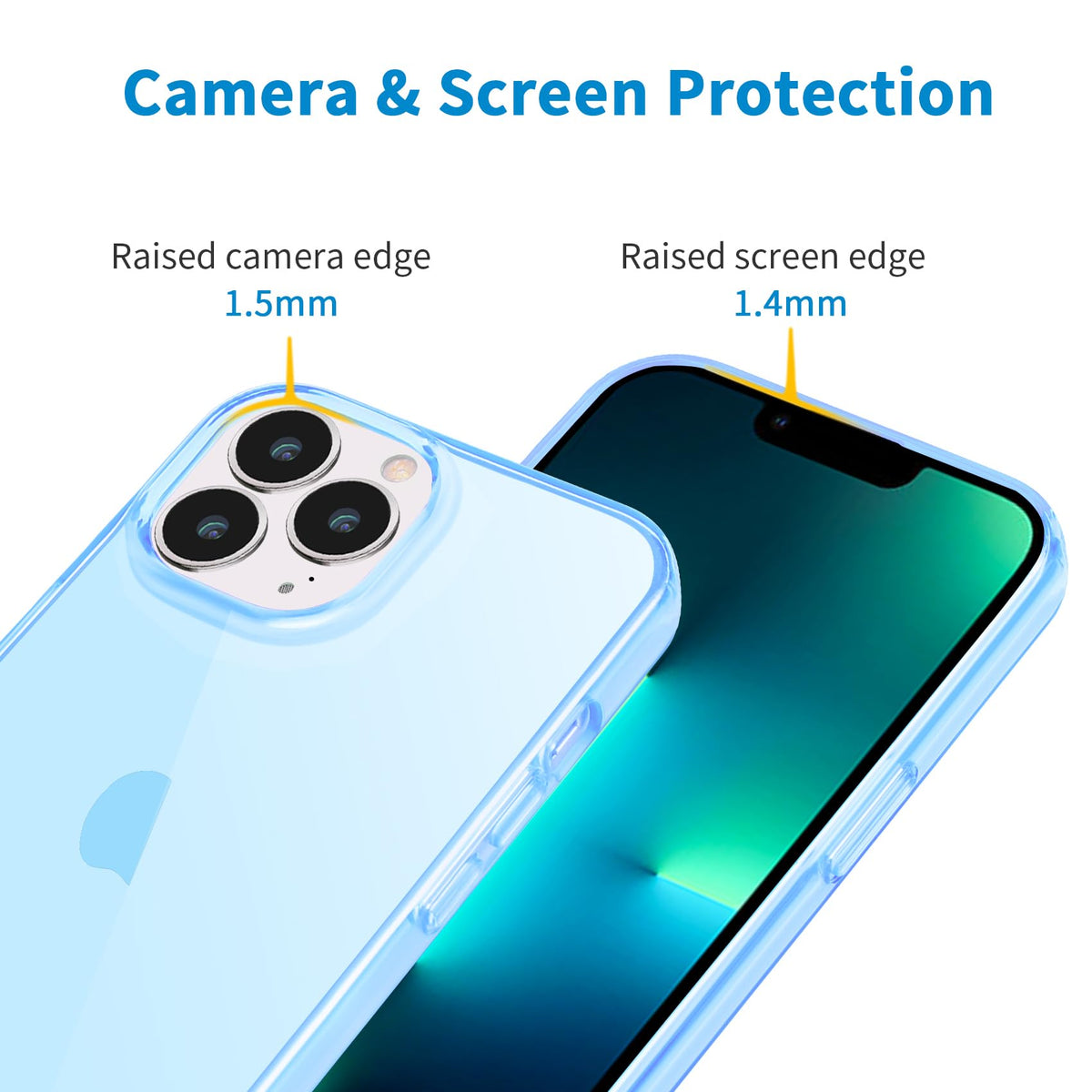Clear Soft Shockproof Slim Thin Blue Phone Case P281802