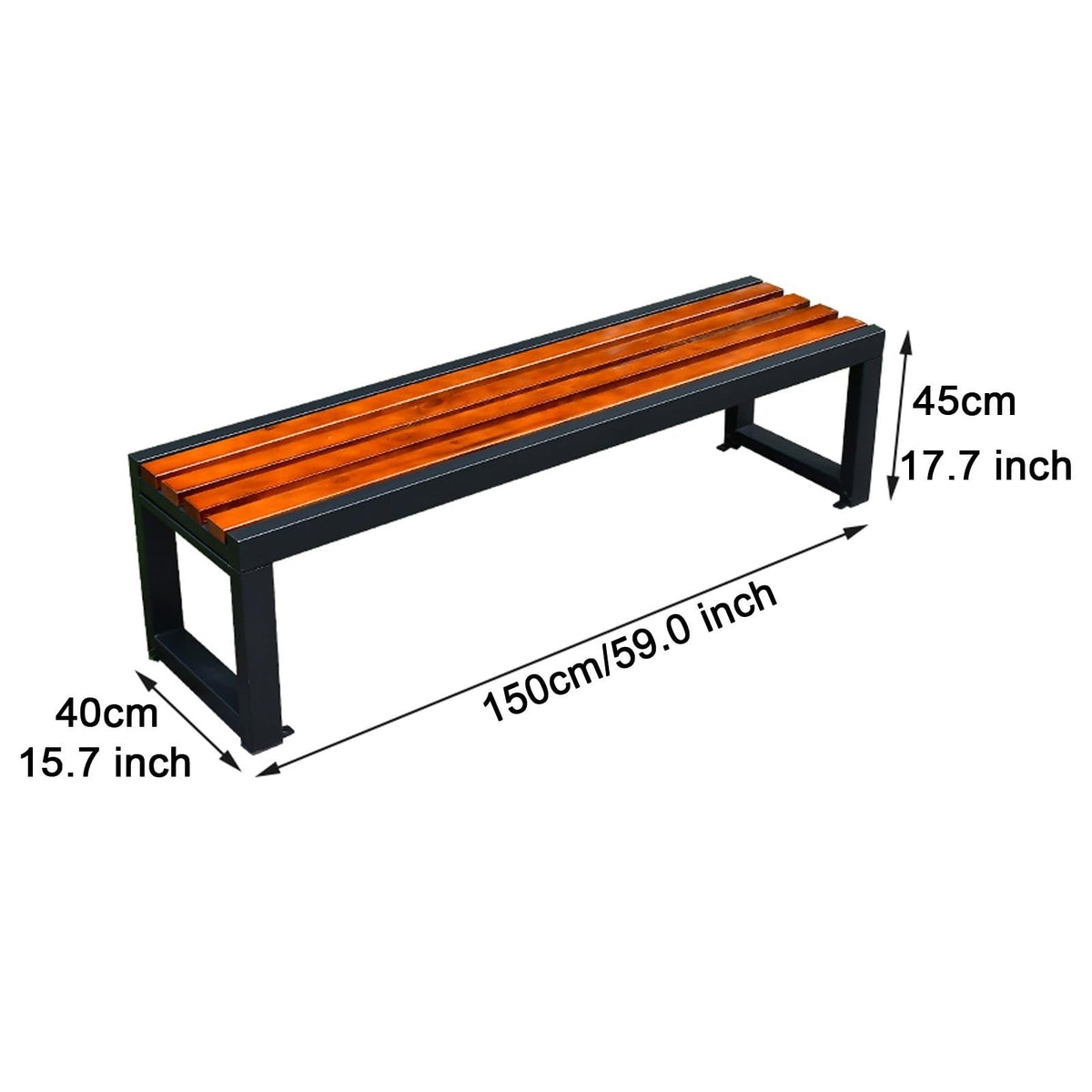 Metal Outdoor Bench L9750