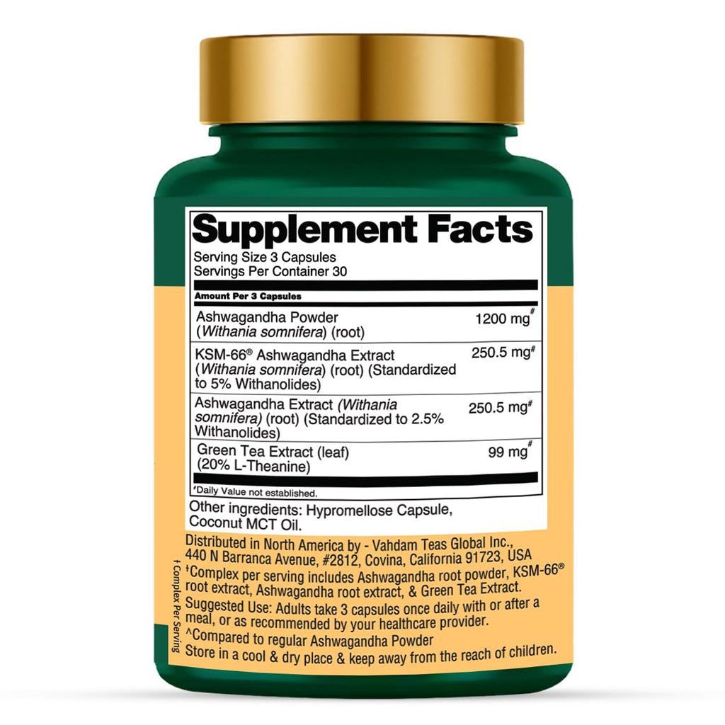 Ashwagandha Supplement 1800mg 90 Capsules S71335