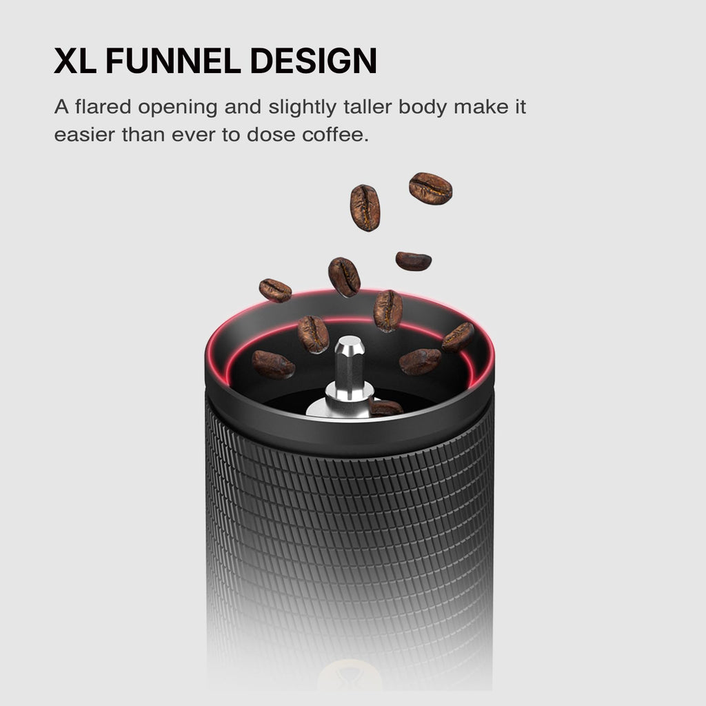 Manual Coffee Grinder with Conical Burr, Portable Hand Coffee Mill, Black B7960