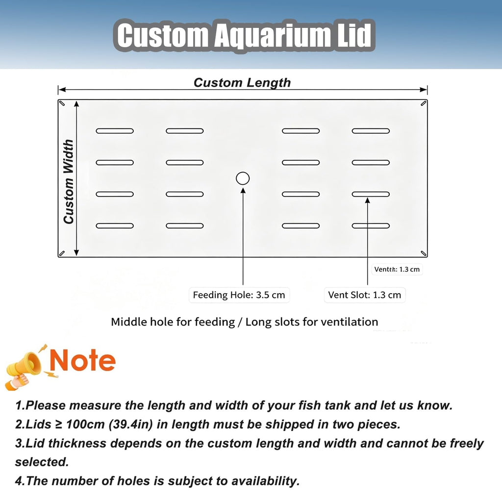 Clear Acrylic Aquarium Lid for 10-55 Gallon Tanks U585321