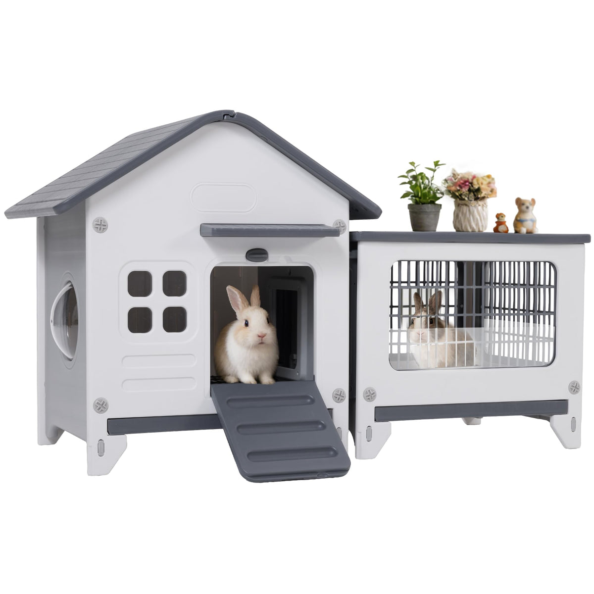 Plastic Rabbit Cage with Run L3340