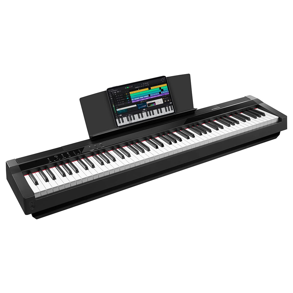 88 Key Weighted Hammer-Action Digital Piano with Sustain Pedal, Black W400349
