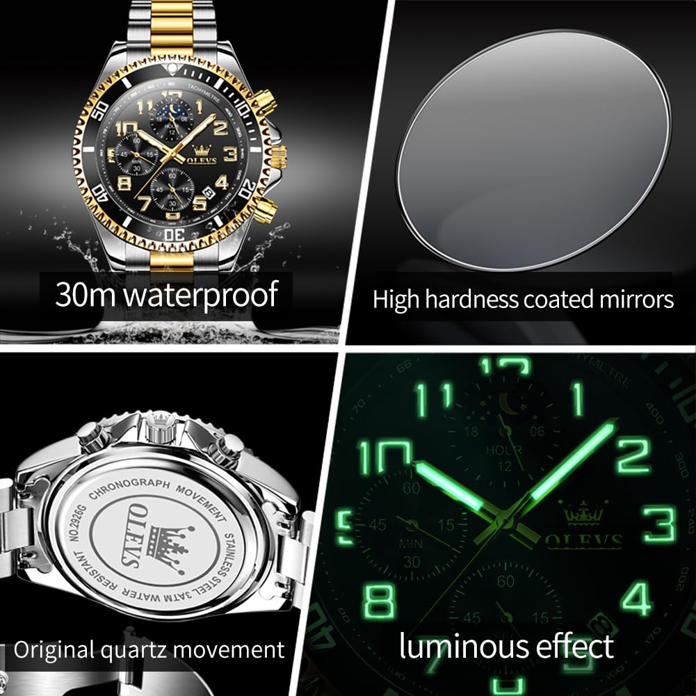 Mens Stainless Steel Waterproof Analog Watch R98004