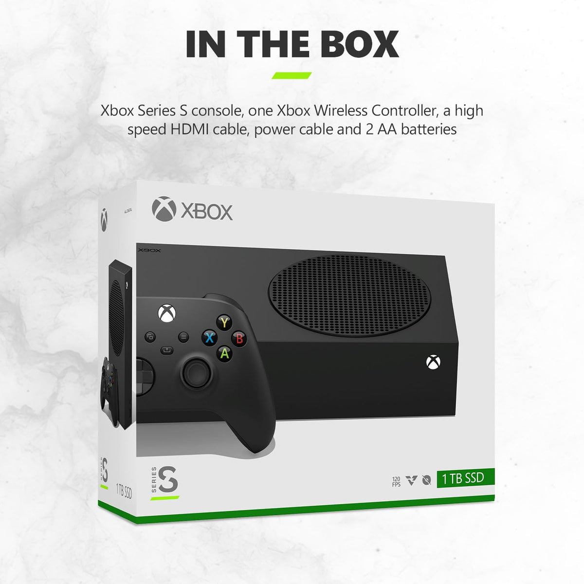 Xbox Series S 1TB SSD Console Carbon Black with Wireless Controller F990920