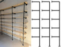 Industrial Pipe 5-Tier Wall Mount Bookshelf X438686