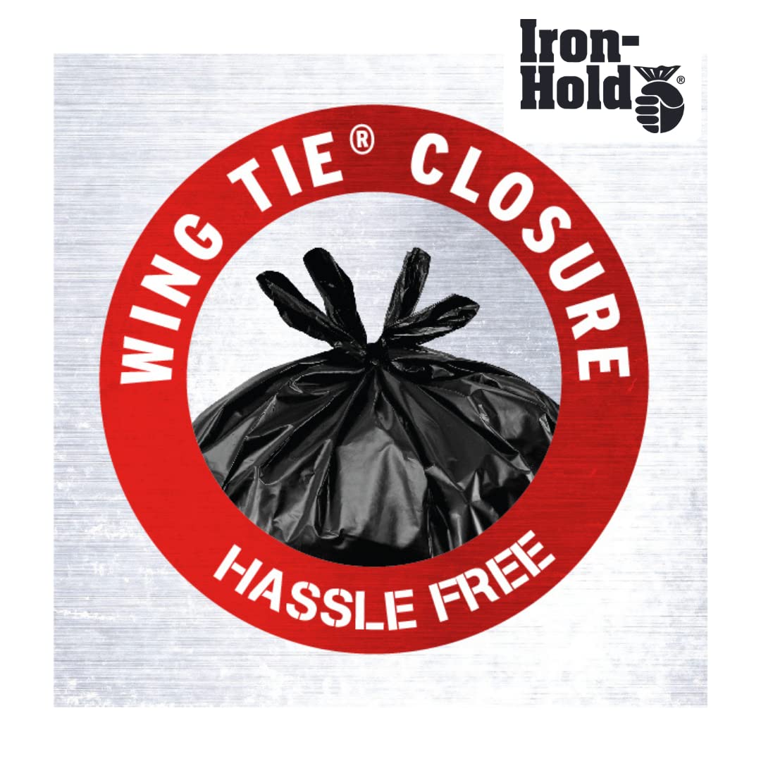 42 Gallon 20 Bags Black Heavy Duty Trash Bags L857