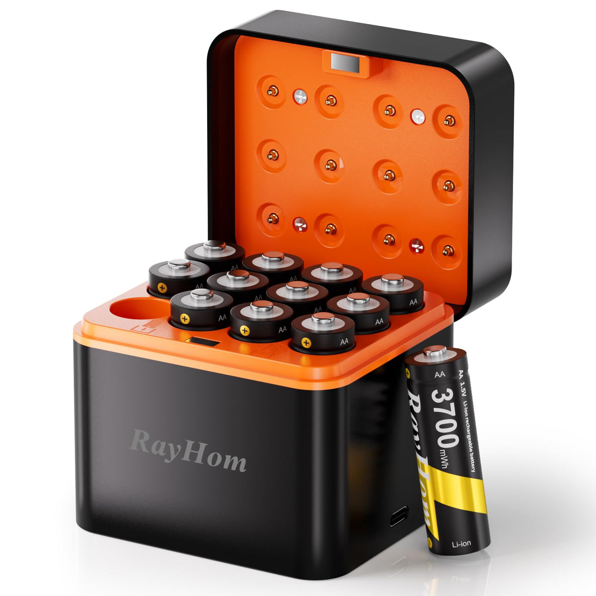 12 Pack Rechargeable AA Lithium Batteries with Charger F267
