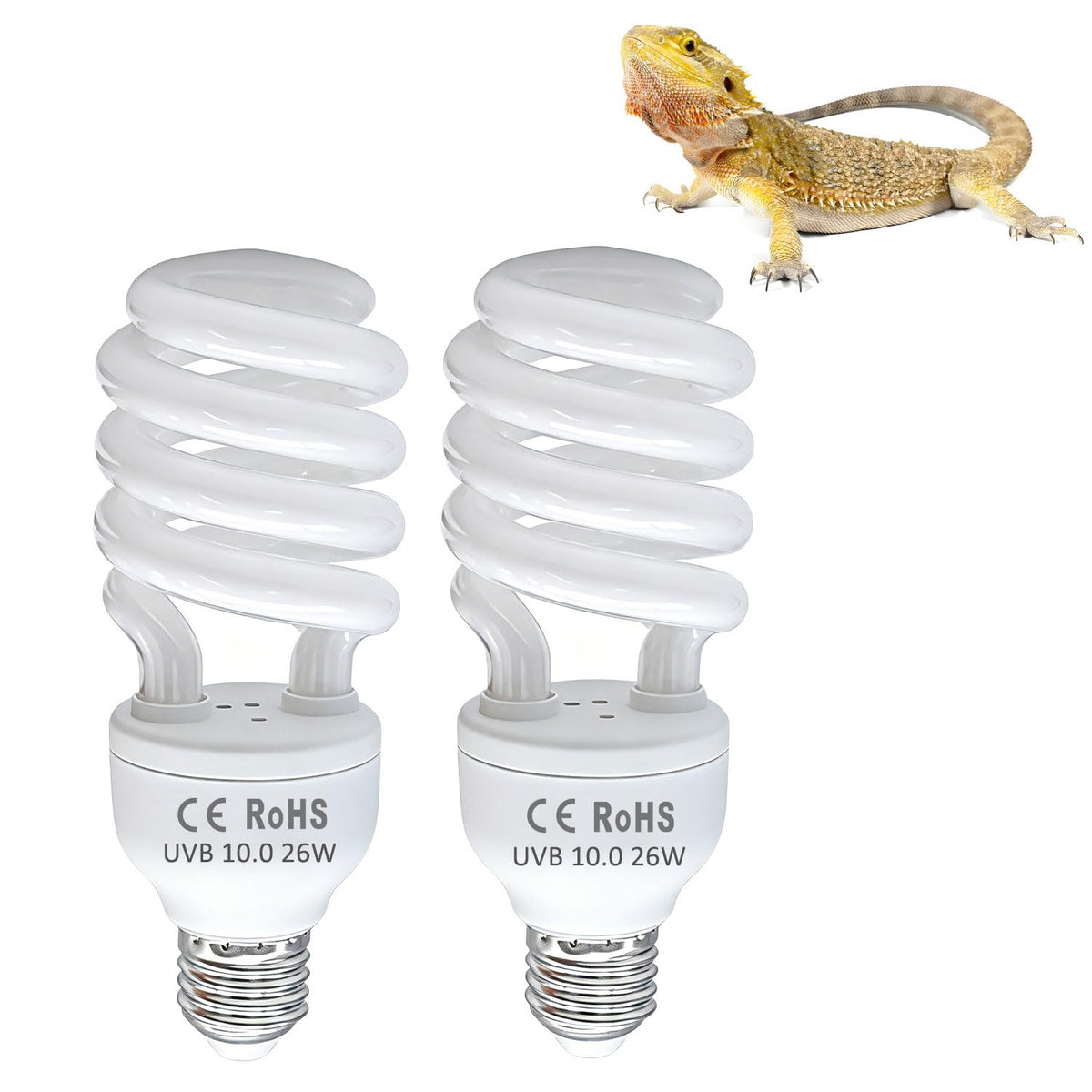 E26 Reptile UVB Light Bulb 26W 2-Pack N6365