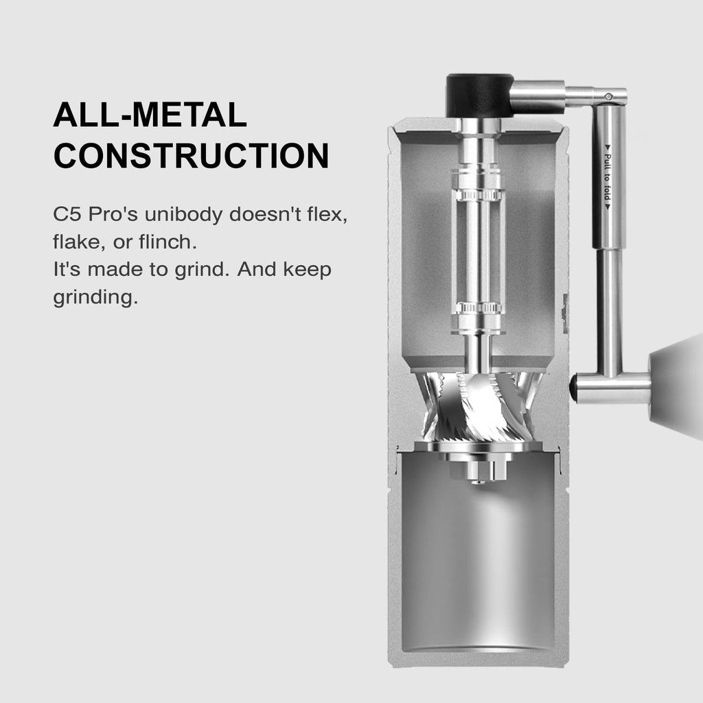 Manual Coffee Grinder with Conical Burr, Portable Hand Coffee Mill, Black B7960