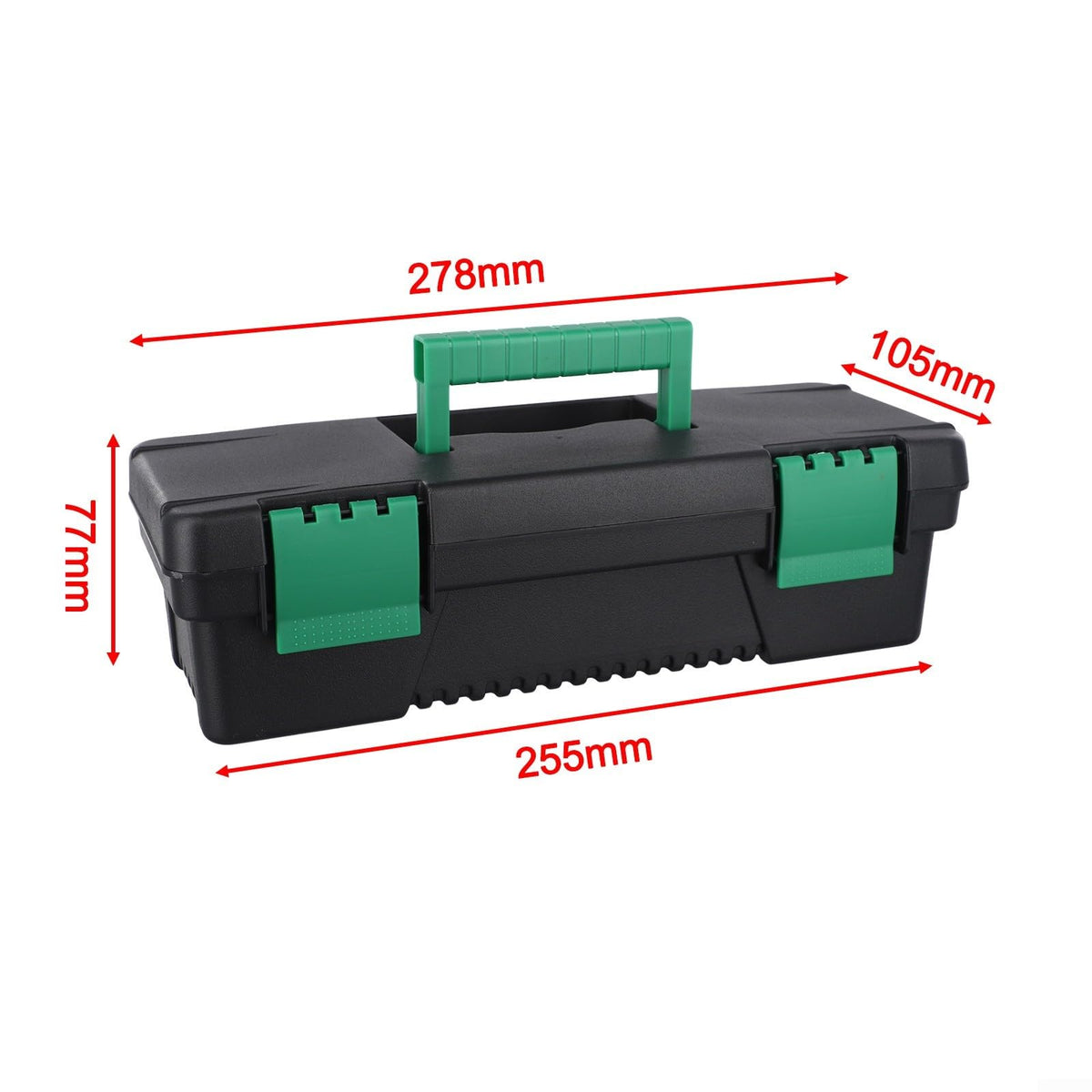 10 Inch Portable Plastic Toolbox with Ergonomic Handle P378