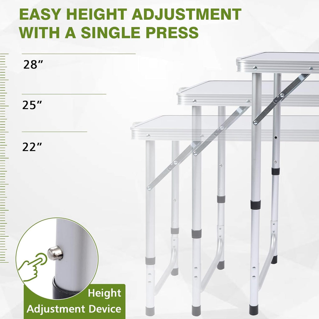Camping Table with Storage Gray U959