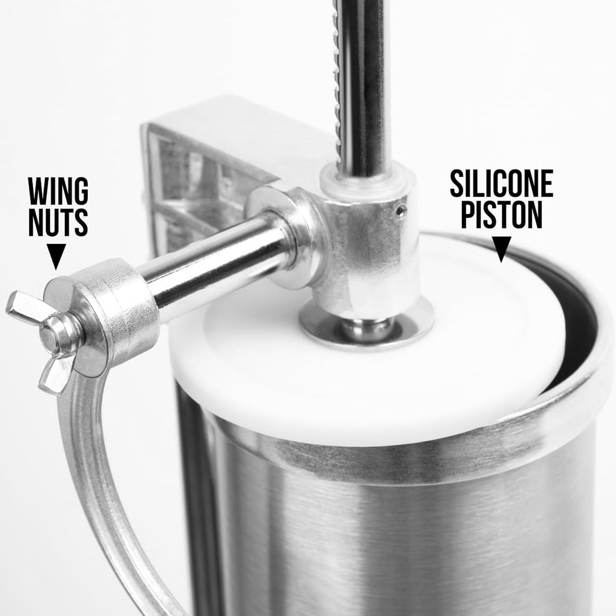 2.5 LBS Stainless Steel Sausage Stuffer with 4 Funnels I242