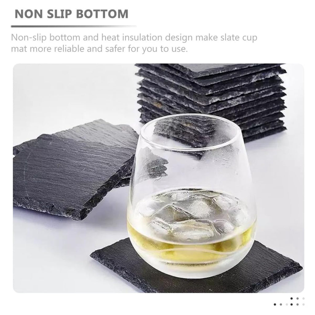 Natural Stone Coasters Set E473006