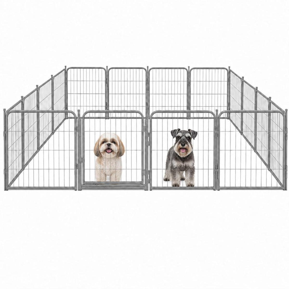24 inch 16 Panels Heavy Duty Metal Portable Pet Playpen with Gate M2661