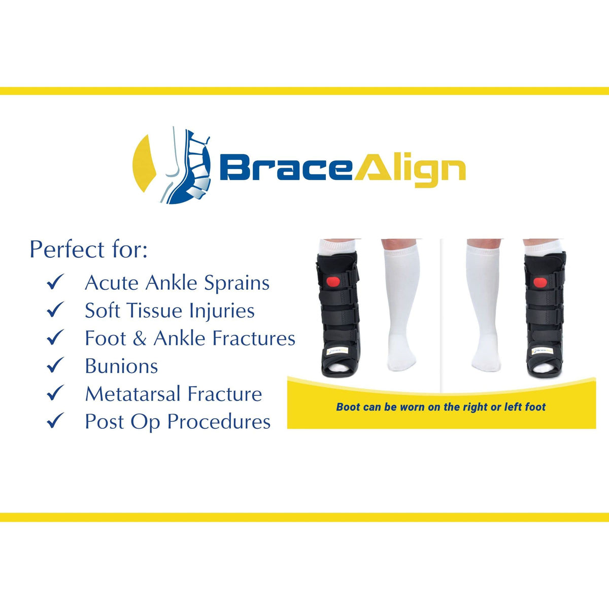 Tall CAM Walker Boot with Ankle & Foot Ice Pack Cold Wrap D4693