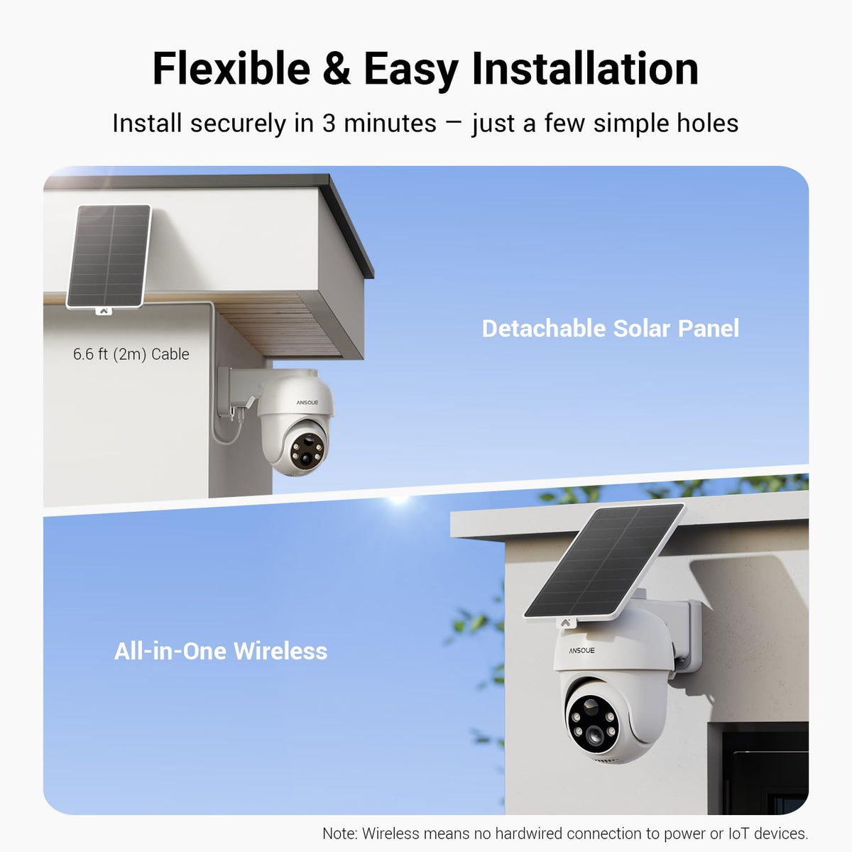 Wireless Outdoor Solar Powered 4-Cam Security Cameras A4009