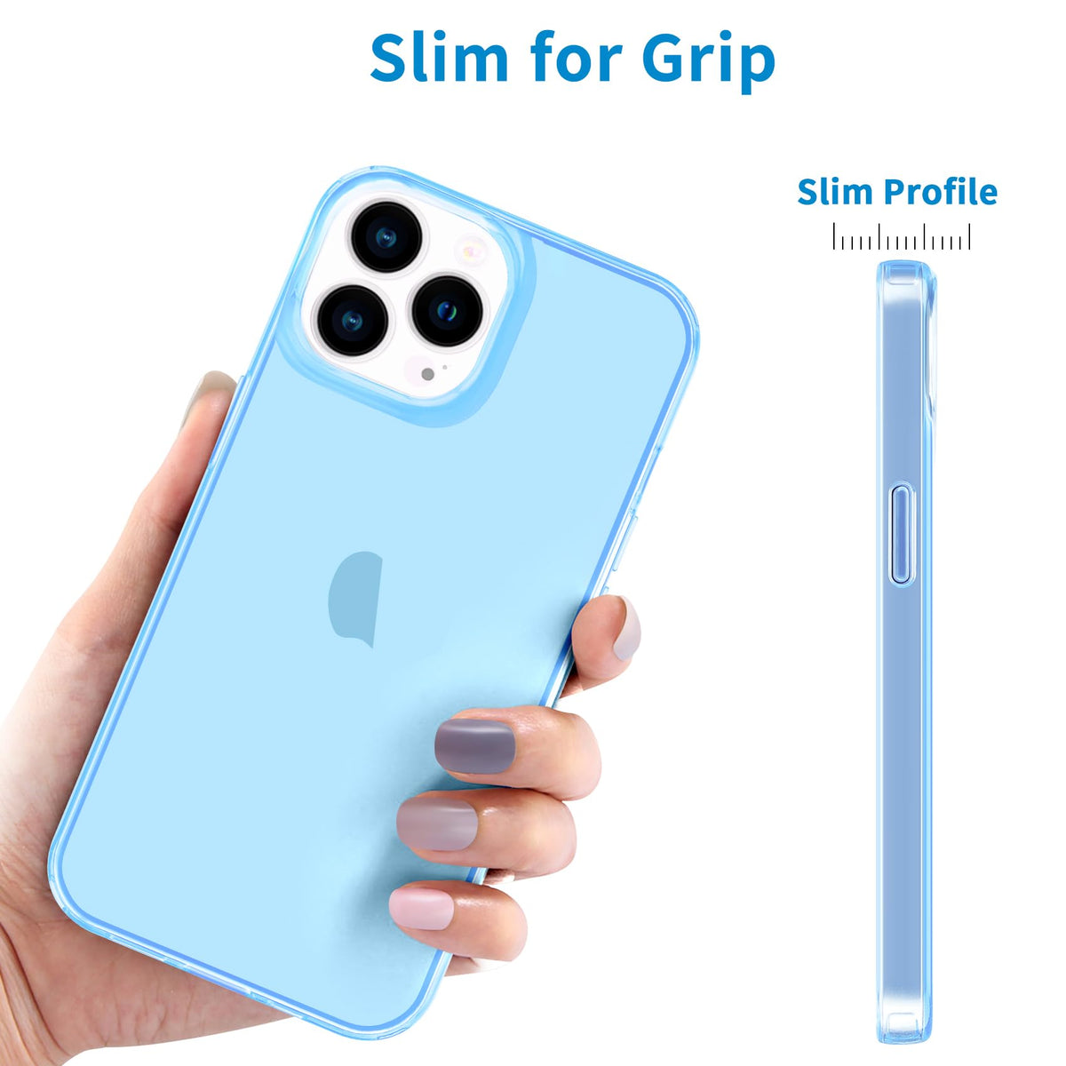 Clear Soft Shockproof Slim Thin Blue Phone Case P281802