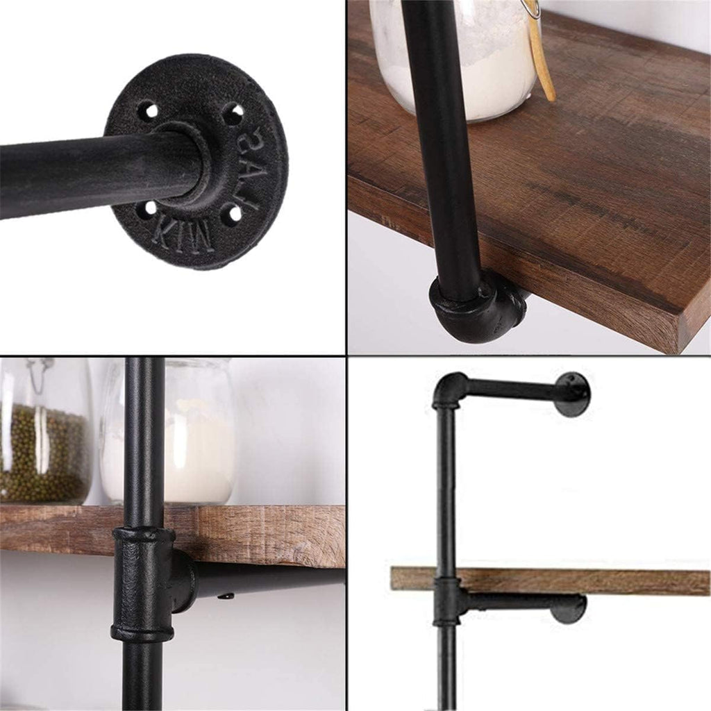 Industrial Pipe 5-Tier Wall Mount Bookshelf X438686