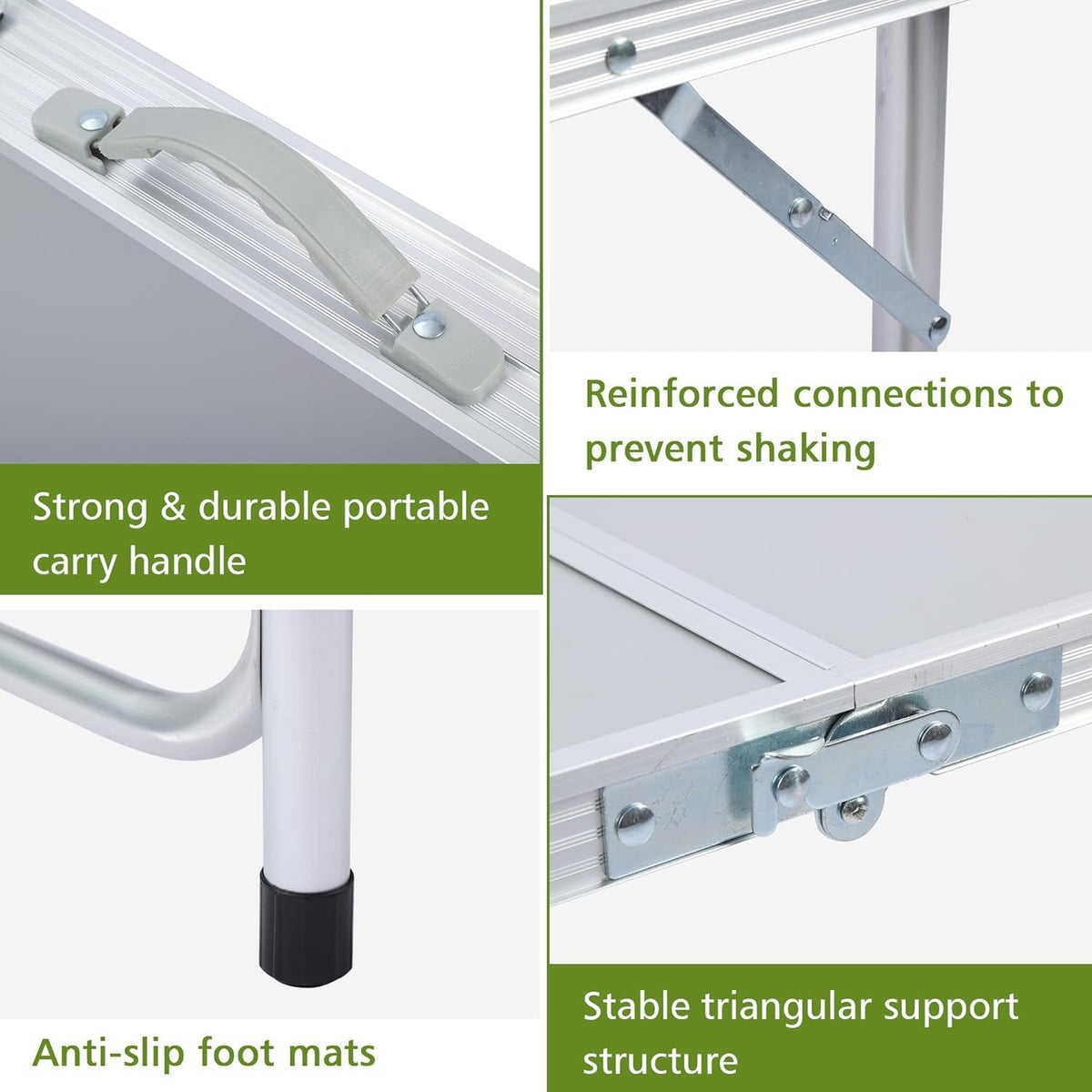 Camping Table with Storage Gray U959
