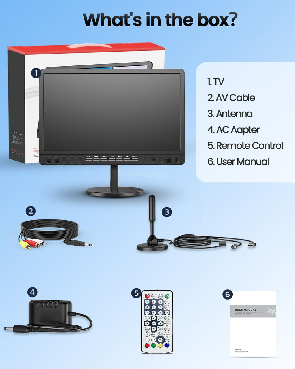18.5" Portable TV with Antenna L19384