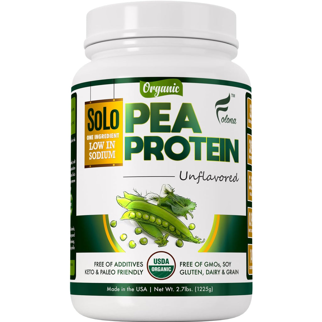 Organic Pea Protein Isolate Unflavored Vegan Protein Powder 2.7 lbs U906892