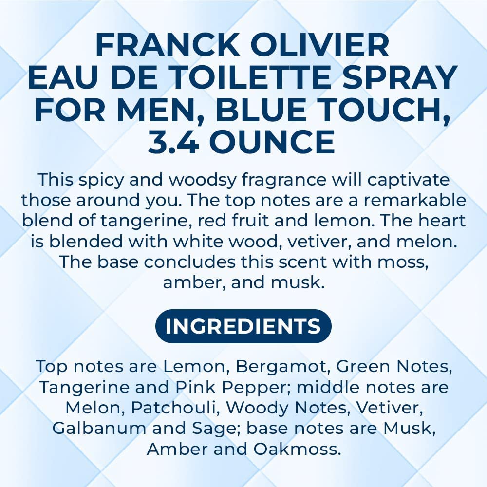 Eau de Toilette Spray for Men 3.4 Ounce D572