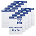 Lined Sticky Easel Pad, 25 x 30 In Flip Chart, 30 Sheets/Pad, 10 Pads O922261