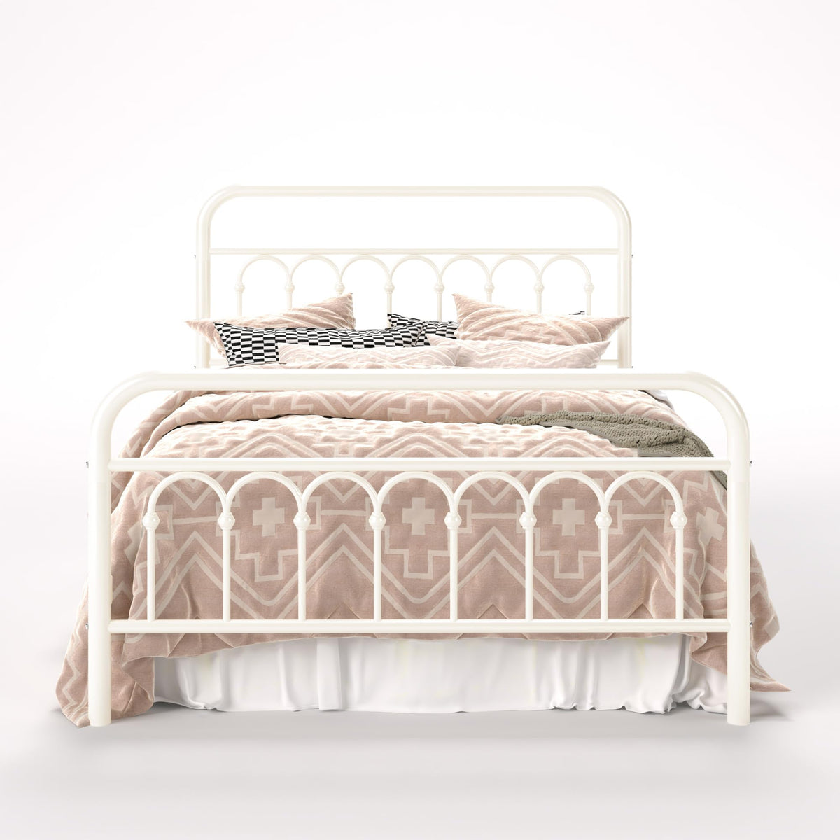 Full Size Metal Platform Bed Frame with Headboard C9680