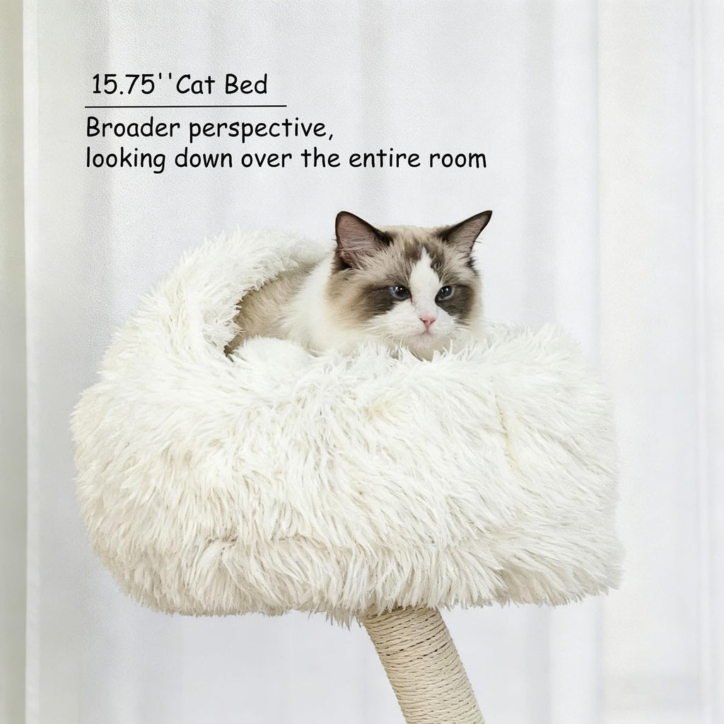 70" Multi-Level Cat Tree Tower with Plush Perches and Sisal Scratching Posts T29060