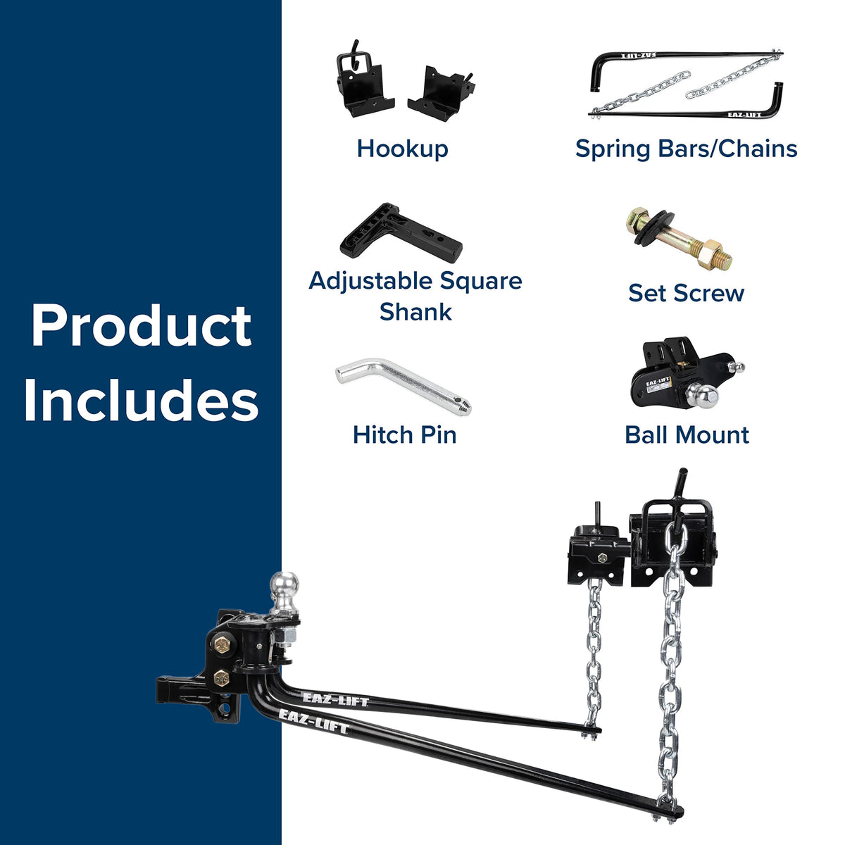 600lb Weight Distribution Hitch with Height Adjustable Forged Shank R270662