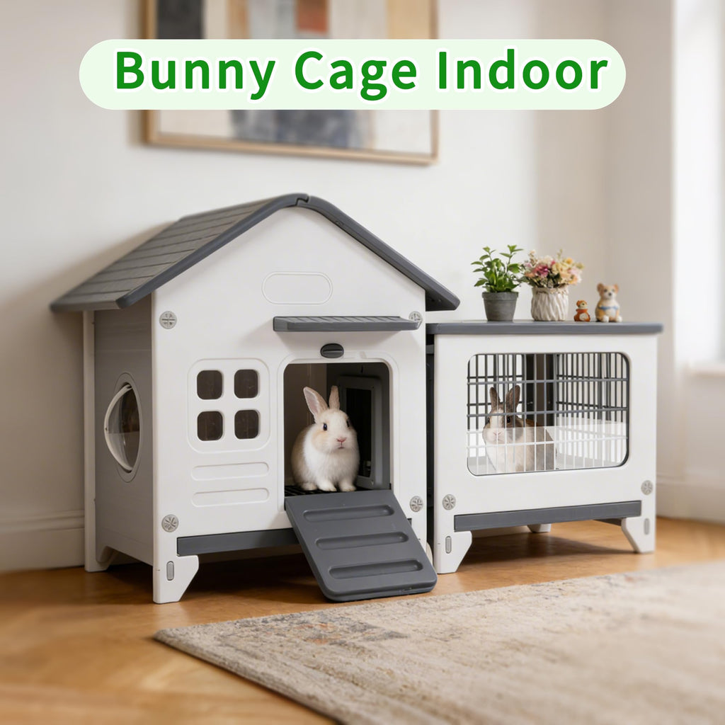 Plastic Rabbit Cage with Run L3340